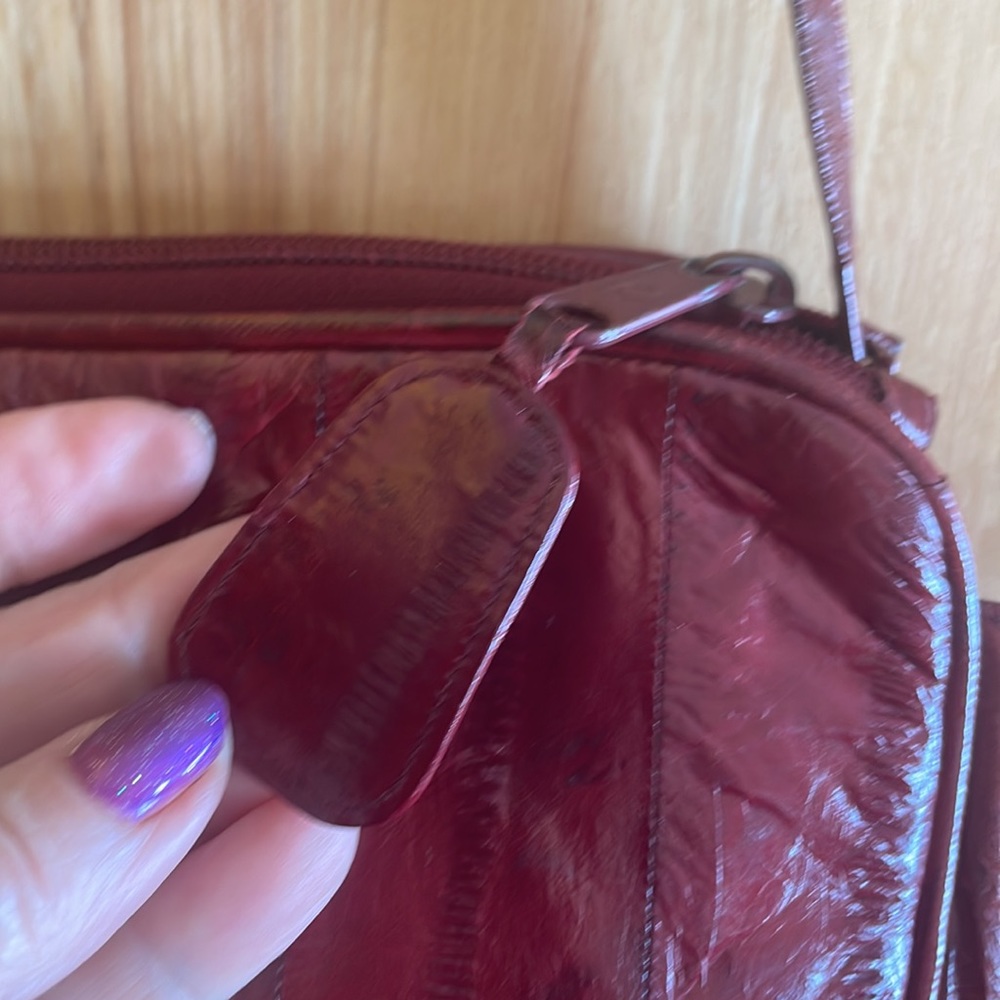 RARE Eelskin‎ Oxblood red bag - Picture 4 of 5